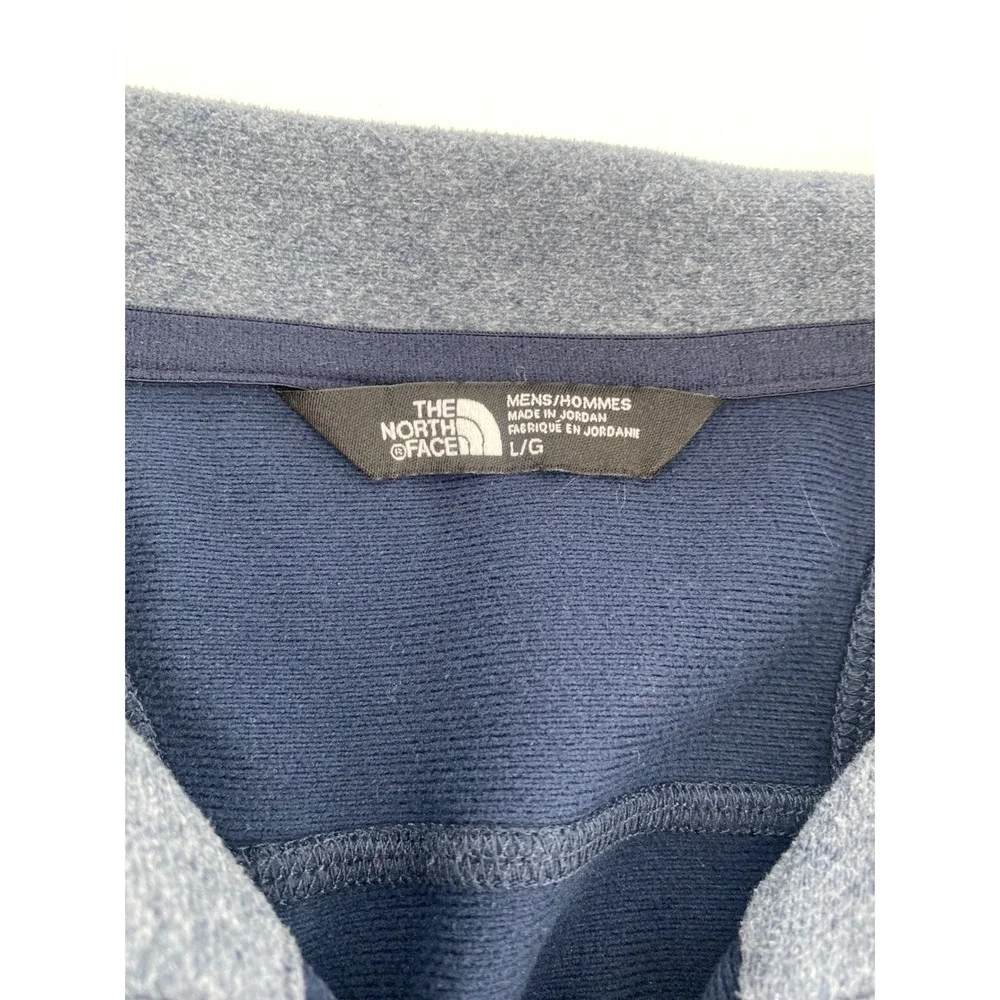 The North Face Quarter Zip Pullover Large Blue Excellent Colorblock Fleece Mens